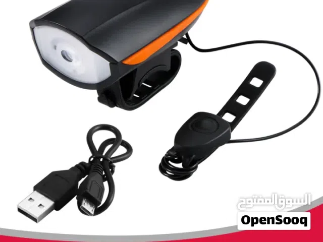 مصابيح دراجة هوائية و قفازات