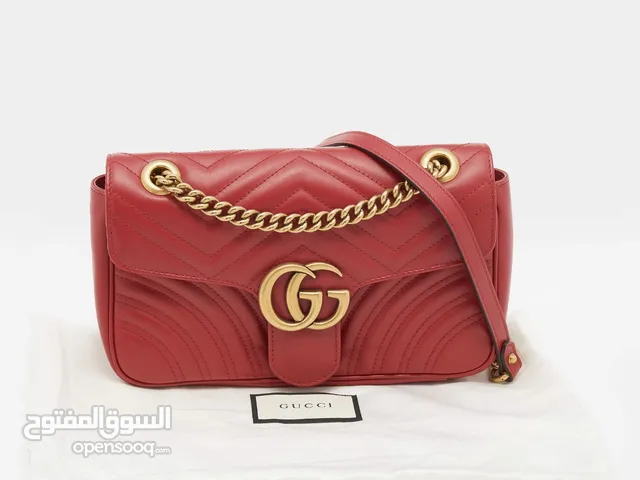 Gucci Marmont in red leather, small size