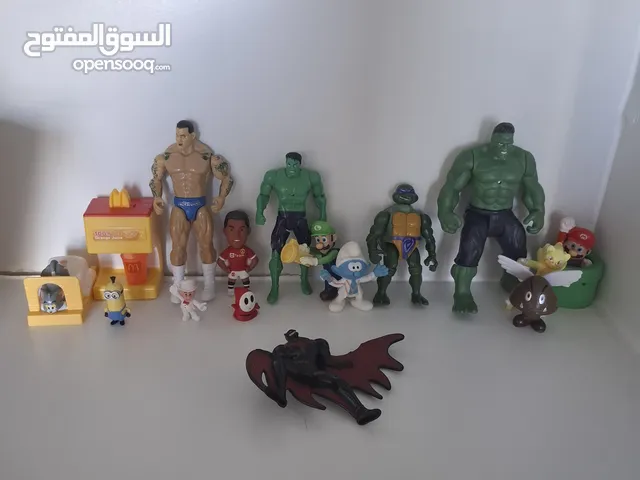 action figures  turtle ninja batman minions surf Mario and luigi etc