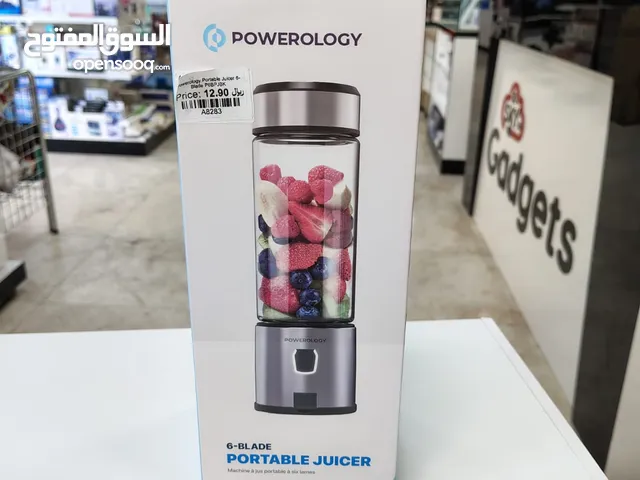 Powerology 6 Blades Portable and Rechargeable Juicer and Blender (P6BPJBK)