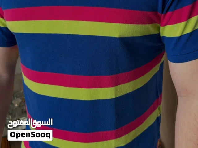 Vintage Polo Ralph Lauren Mens Shirt Bright Colorblock Stripes L  Blue  Polo Ralph Lauren Striped Po