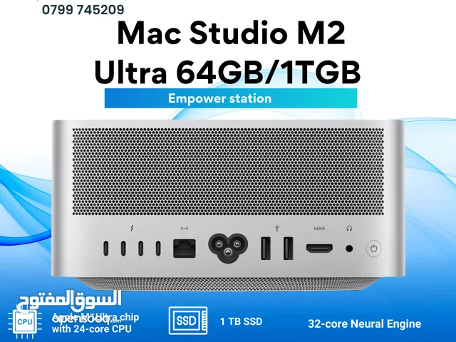 Mac Studio M2 Ultra Chip 64GB/1TGB