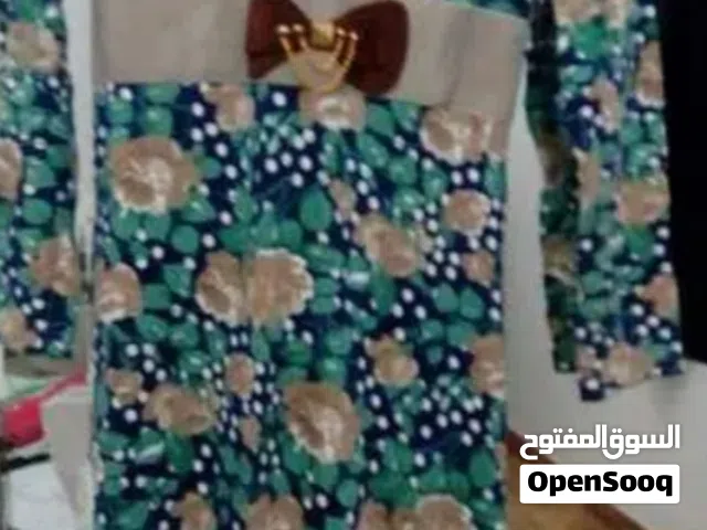 فستان بكم طويل قطن