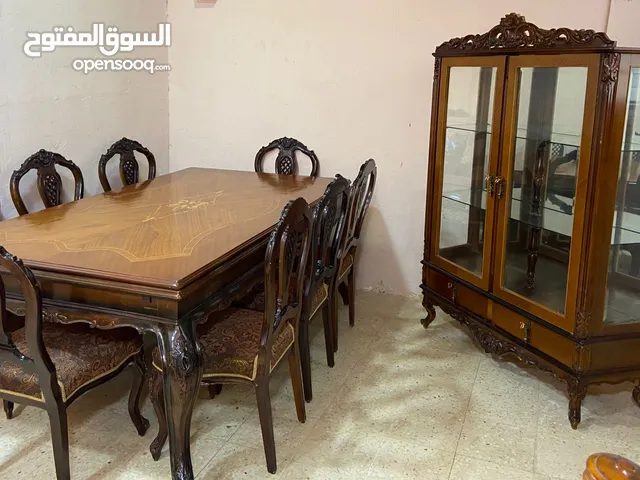 سفره 8 كراسي مع فضيه دمياط مصري