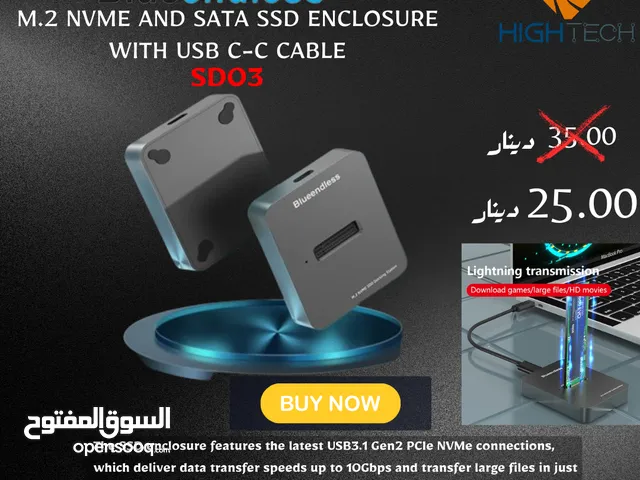 Blueendless SD03 M.2 SATA NVME HDD SSD Case Docking Station-