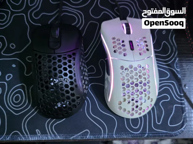 Black Mouse devo and white glorious mouse model D both 23 Bd