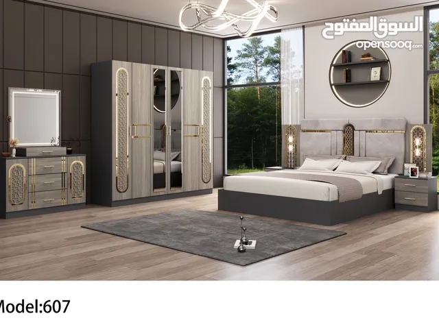 7 قطع غرفة النوم مع دوشق مع تركيب