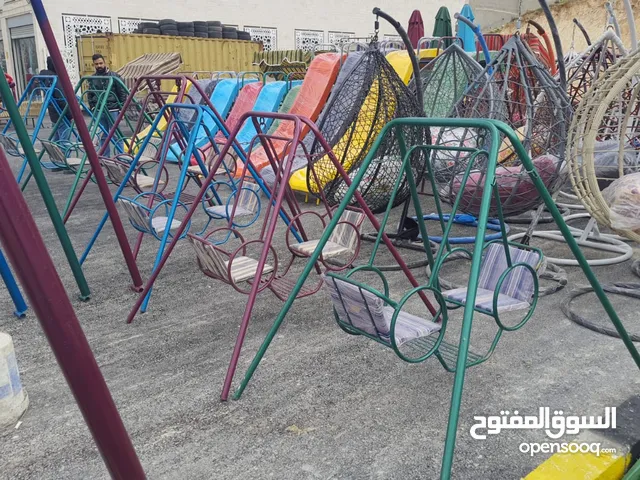 مرجيحة اطفال حديد منجد ثنائية ورباعبة