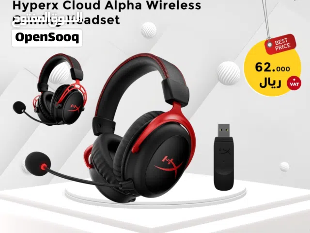 HyperX Cloud Alpha Wireless - Gaming Headset for PC, 300-hour battery life, DTS Headphone:X Spatial
