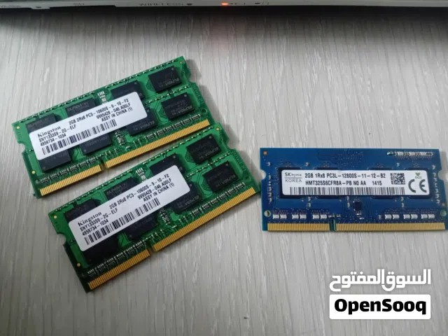 3x 2GB ram DDR3 رام ددر3 لللابتوب