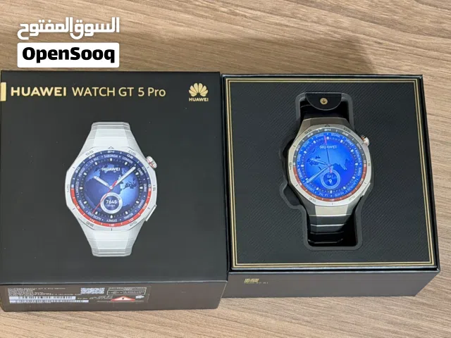 ساعة هواوي Huawei Watch GT5 pro التيتانيوم - مستعملة- بحالة ممتازة. التواصل واتس اب فقط.