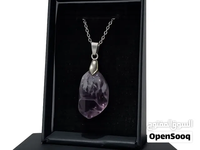 Natural Amethyst Crystal Pendant Necklace