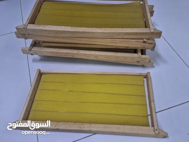 جميع ادوات النحال بيوت و خلايا و لبس نحال و منفاخ للنحل و ستاند لبيوت النحل مدعوم ب أماكن لوضع الزيت