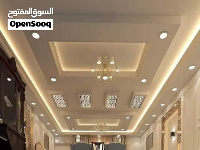 معلم سوري دهان وجبس بورد في أربد لجميع الديكورات الحديثة  والعازل الداخلي والخارجي