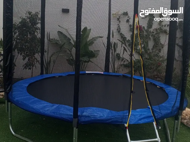 ترامبولين نطيطه مقاس 2.44 سم بالقدم 8 قدم اصلي ثقيل نظام تي جديد بالكرتونه