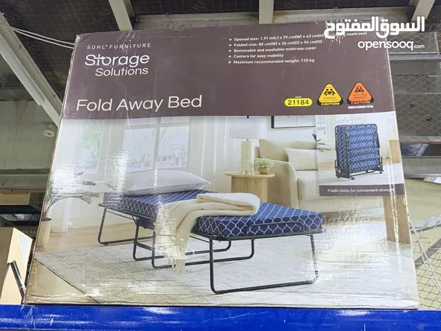 Fold Up Single Spare Bed for Visitors - Thick Mattress - As new