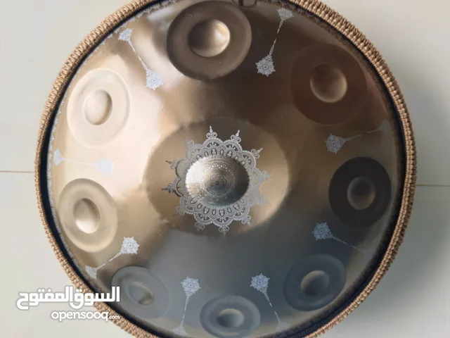 Engraved Gold Handpan 22 inch 9 Notes D Minor with case and stand