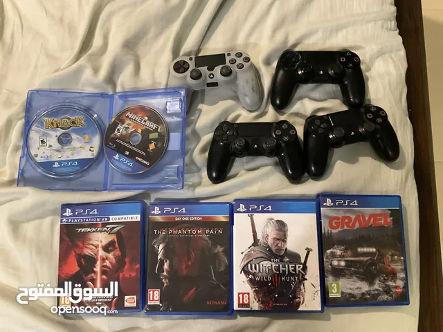 PS4 with games and camera