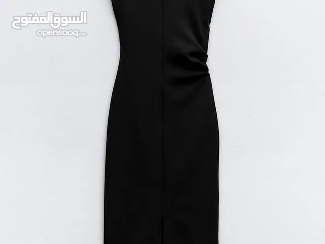 Classic midi black dress Zara
