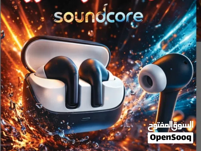 1"عيش تجربة صوت نقية مع سماعة ساوند كور الأبيض – تصميم أنيق، بطارية تعيش معاك يوم كامل، وراحة ت