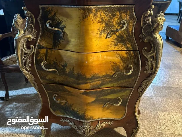 بهو انتيك خشب زان مرصع نحاس وج رخام