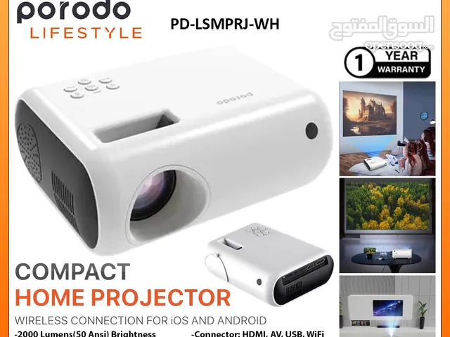 Porodo Mini HD Compact projector PD-LSMPRJ ll Brand-New ll