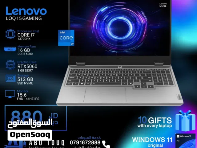 لابتوب لينوفو جيمنج كور اي 7 كرت 5060