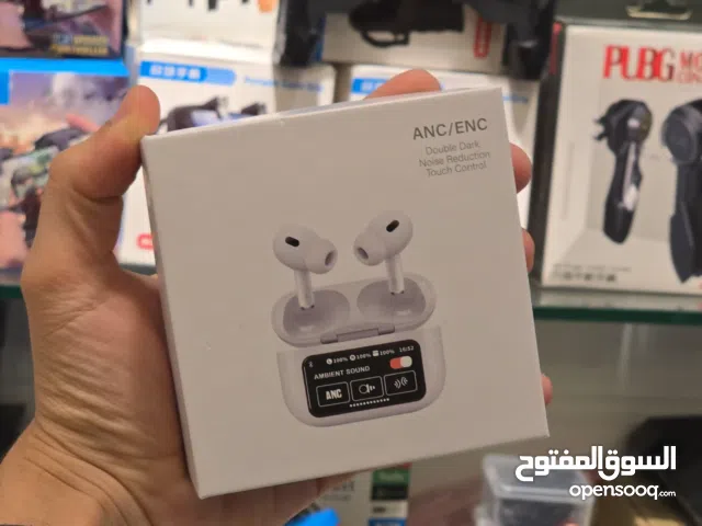 سماعات ANC / ENC TWS بلوتوث بشاشة LED وتحكم باللمس