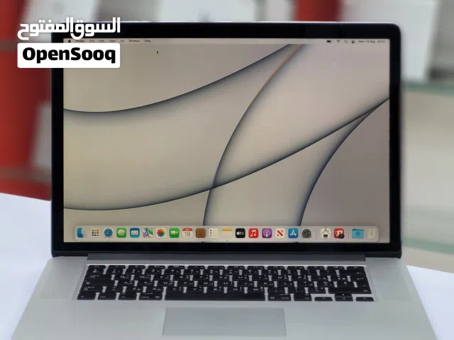 MACBOOK PRO A1398 2015 BIG SCREEN SIZE WITH 16GB RAM 250GB SSD 15.6 INCH DISPLAY SIZE FREE BAG
