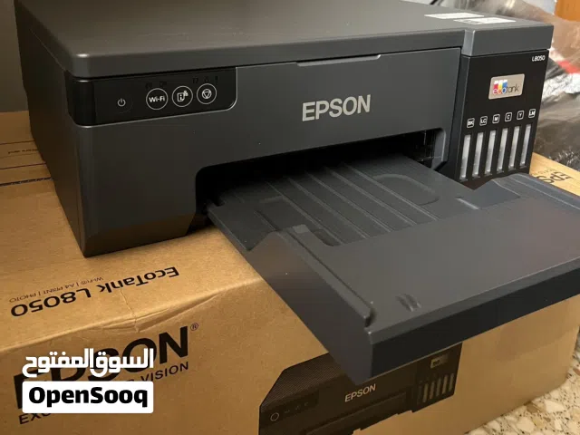طابعة ايبسون 8050 إيكو تانك جديد استخدام أسبوع فقط نظافة 99% مع كارتونتها