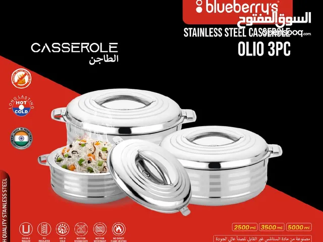 Olio 3 Pcs Stainless Steel Hot Pot Set