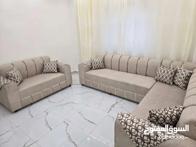 تنجيد كورنر حرف L مع كنبة مزدوجة اختيار الاقمشة والألوان حسب الطلب Renovation of a corner sofa