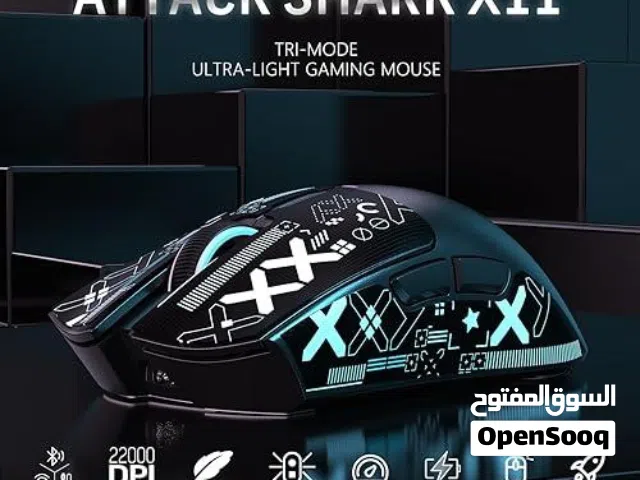 ماوس Attack Shark X11 جديد مع الستيكرات ومتوفر توصيل بدينارين لجميع المملكه