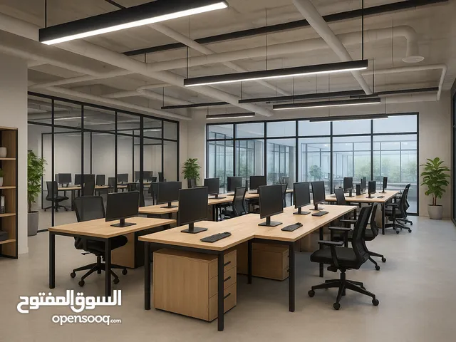 مكاتب للبيع مساحات مفتوحه