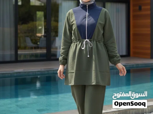 بوركيني شرعي ضد المي ووتربروف 100% للسباحة