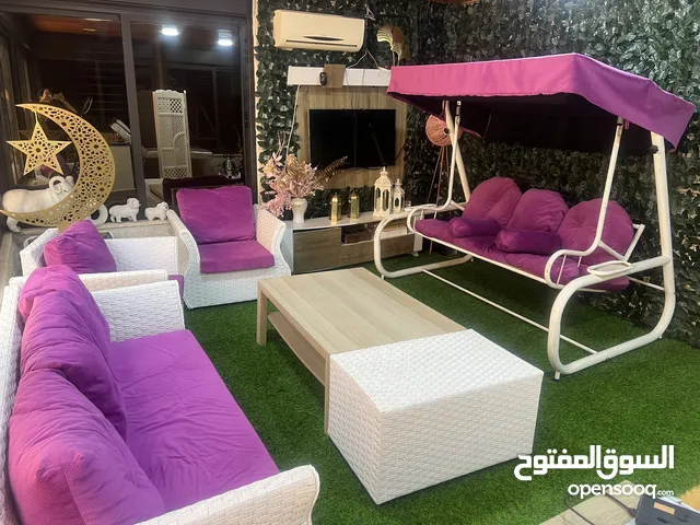 طقم رتان تفصيل وليس تجاري للبيع مع عشب صناعي ترتان شاغي طويل