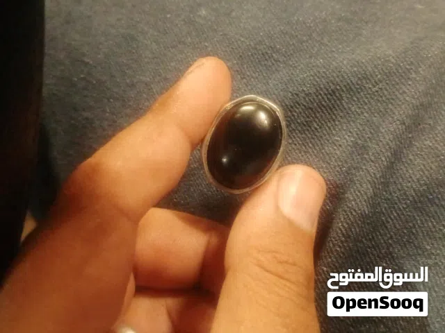 خاتم فضه عقيق قديم جدا مختوم 4 اختام
