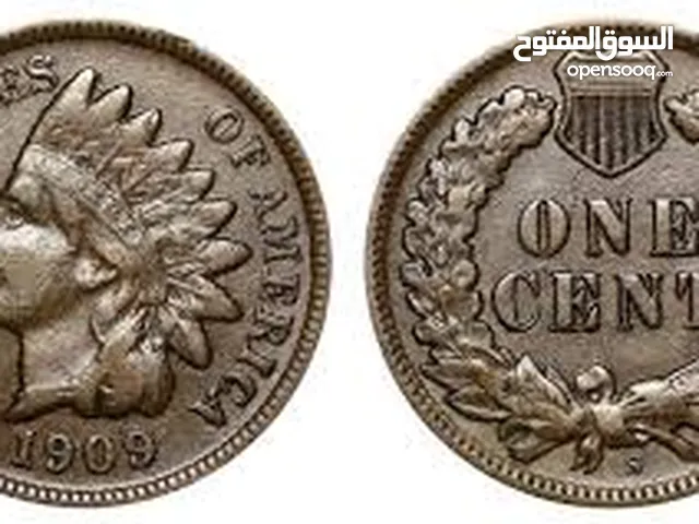 عملة أمريكية قديمة نحاس 1909 head Indian