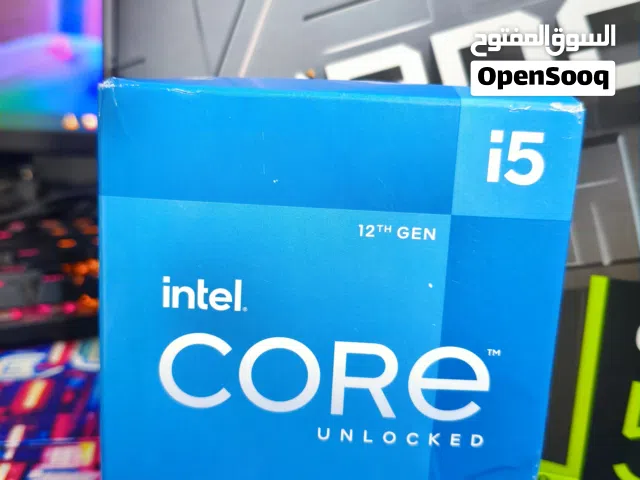 معالج intel core i5 Gen 12 نسخة KF مفتوحة وليس عادية  للبيع جديد  (مكرشم)