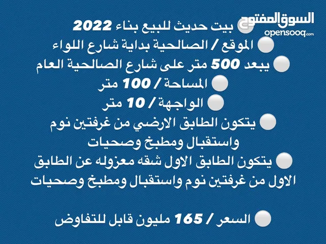 بيت حديث 2022 للبيع