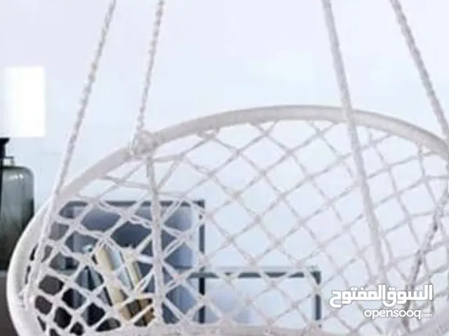 مرجيحة تعليق بالسقف الحجم الكبير كتان مع جنزير ثقيل طوله 150 سم للتعليق قطرها 80 سم للبيع