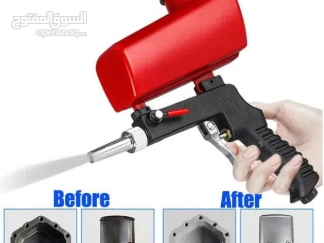 فرد قذف رملي على الهواء / مسدس رش رملي احمر بخزان علوي جودة عالية