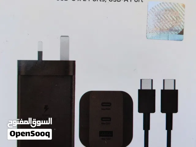 شاحن سامسونج trio مع الكابل ثلاث منافذ 65w الثاني 45w والاخير 15w