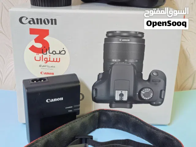 كاميرا كانون 4000D ، مع كافة ملحقاتها مستخدمة قليل جداً .
