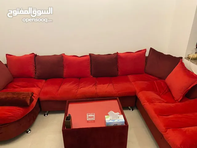 U-shape sofa and coffee table