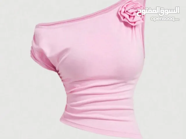 Shein mod pink top with flower details