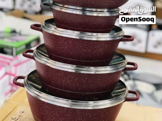 طقم قدور جرانيت فاخر 5 قطع – أناقة وجودة تدوم  اختاري لمطبخك لمسة فخامة وعملية مع طقم القدور