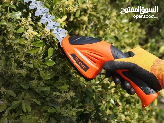 مقص عشب لاسلكي كهربائي 7.2 فولت مع بطارية قابلة لإعادة الشحن، مقص شجيرات/قص عشب محمول 2 في 1 للحديق