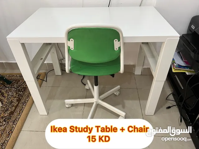 Ikea Study table + chair, in a good condition. Only pickup from mangaf block 1, pickup on 25 april