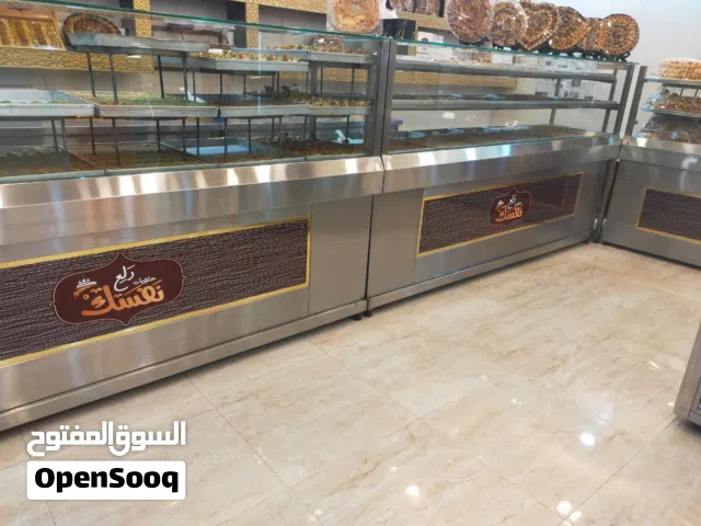 تفصيل سلال كعك كاونتر حلويات مخابز صواني طاولات ستانلس ستيل